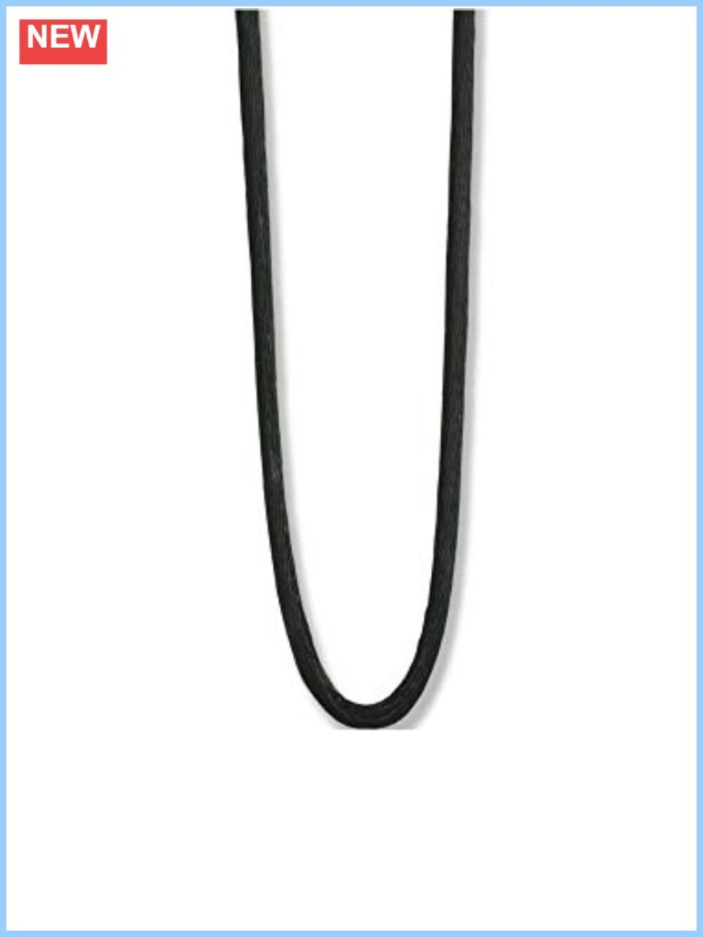 Black Satin Silk Cord Chain Necklace with Sterling Silver Lobster Clasp